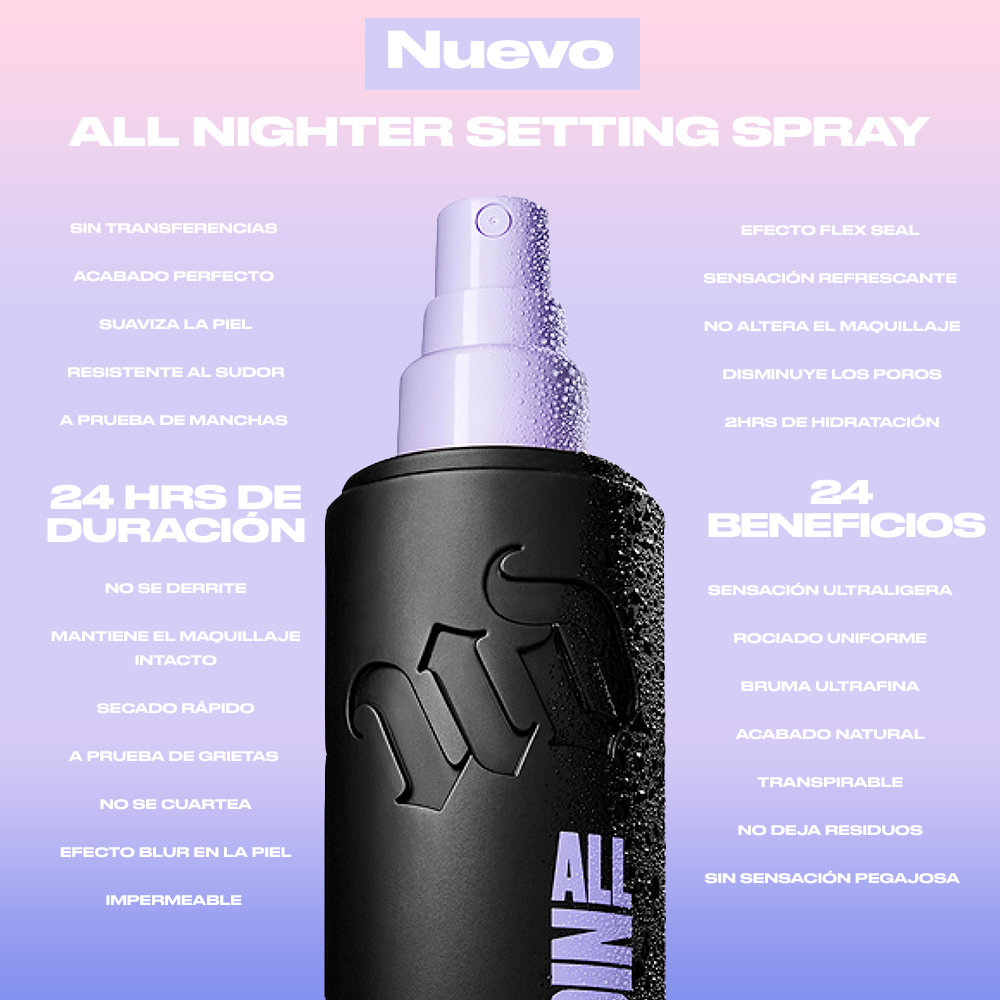ALL NIGHTER SETTING SPRAY ORIGINAL (SPRAY FIJADOR HIDRATANTE CON ACABADO NATURAL)